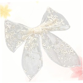 Minkissy Lightweight Lace Hairpin Bow for Women Wedding Hair Clip Bachelorette Party Hairpin Accessory