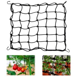Hydroponic Grow Room Scrog Net Trellis Net for Plants 80 cm x 80 cm - 120 cm x 120 cm Plant Pressure Net Elastic Mesh Tent Plant Support Net Elastic Hook Grid Trellis Support Net