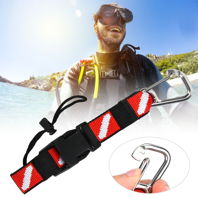 BCD Universal Scuba Diving Gear Keeper Holder with Lanyard Safety