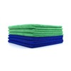 SellerKing® 6 Microfibre Cloths Green (3) and Blue (3) Microfibre