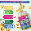 2 Pack Kids Magnesium Gummies, Magnesium Glycinate Gummies for Kids