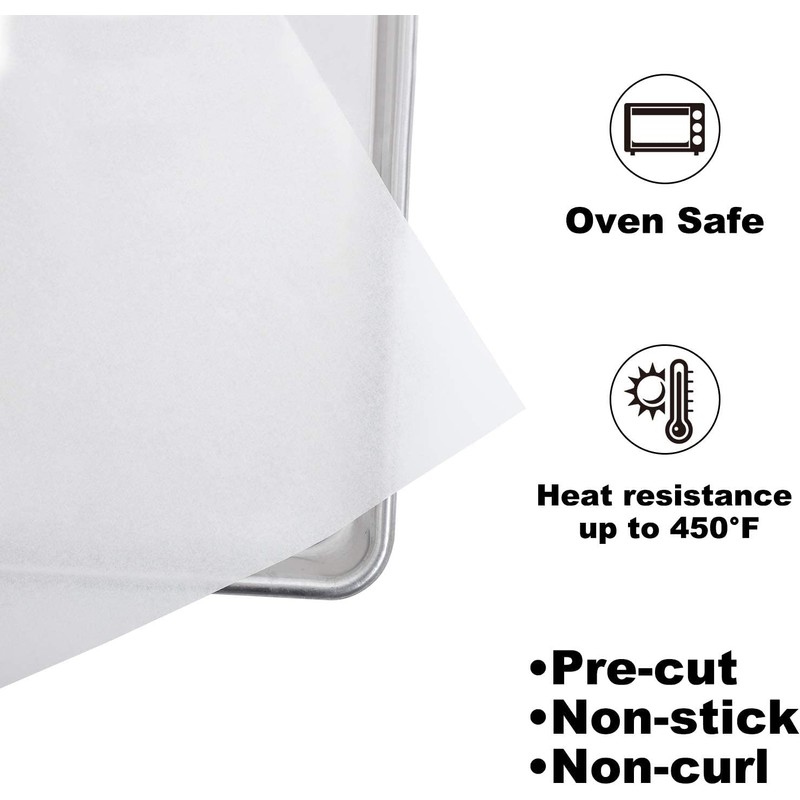 50 Sheets 20 * 30cm White Pre-Cut Baking Parchment Paper