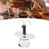 2 Cup Stovetop Espresso Maker, 100ml Double Head Coffee Pot