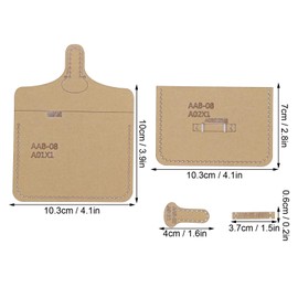 Acrylic Template, DIY Leather Craft Template, DIY Acrylic Template Practical Sturdy with Layer of Kraft Paper for Cutting Leather Patterns for DIY Leather Pattern Wallet Craft Tools