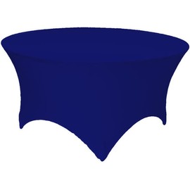 HGHDBT Royal Blue Spandex Tablecloth - 5ft Round Stretch Tablecloth 60 Inch Fitted Table Cover for Wedding Party Restaurant Elastic Table Cloth