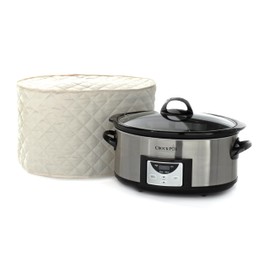 Covermates Keepsakes – Slow Cooker Cover – Dust Protection - Stain Resistant - Washable – Appliance Cover, Cream