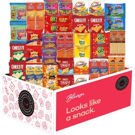 Crackers Variety Pack - Individually Wrapped Assortment - Sampler Bulk Care Package Gift Box - Snack Pack (40 Count)