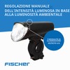 FISCHER Set di luci a LED per bicicletta Small-box, resistente