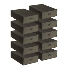 Pack of 10 Sanding Sponge Assorted Grits (Grain 180)