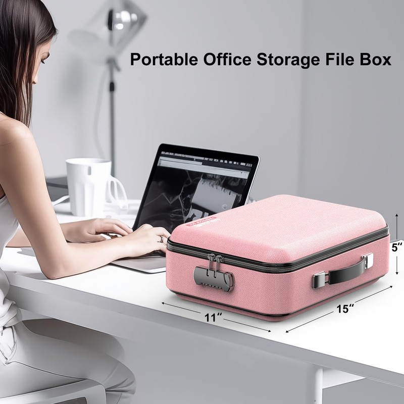 COLCASE Fireproof Document Organizer, Hard Case Fireproof Document Box with