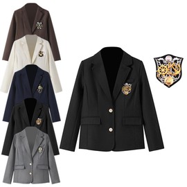Joyasslly School Blazer, Uniform, Jacket, Graduation Ceremony, School Entrance Ceremony, Men's, Women's, Cosplay, School Uniform, JK DK, Boys and Girls High School Students, Costume, Patch, High