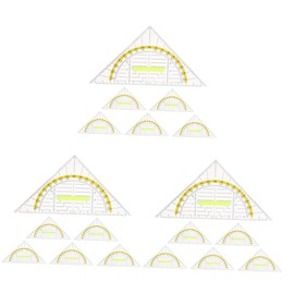 Operitacx 3 Sätze Teiliges Dreieckslineal Set Messwerkzeuge Aus Robustem Für Schüler Designer Und Architekten Leicht Und Tragbar Einfach Zu Bedienen Langlebig Und Verschleißfest 6 Stücke * 3