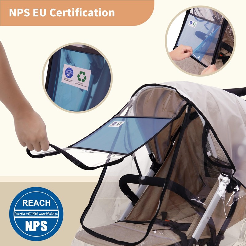 Bemece Stroller Rain Cover, Universal Stroller Accessory, Baby Travel Weather