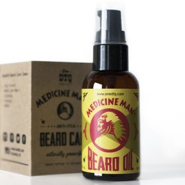 Medicine Man's Anti-Itch Beard Oil 2 FL OZ - 100% Natural & Organic Leave-in Conditioner for Men