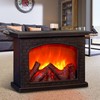 Fireplace Lanterns Decorative,Small Fake Fireplace,Flame Effect LED Fire Lamp,Battery Operated