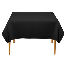 Lann's Linens - 54" Square Premium Tablecloth for Wedding/Banquet/Restaurant - Polyester Fabric Table Cloth - Black