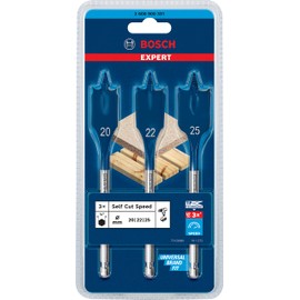 Bosch 3x EXPERT Self Cut Speed Spade Drill Bit Set (for Softwood, Particleboard, Ø 20-25 mm, Professional Accessory Rotary Drill/Drivers)