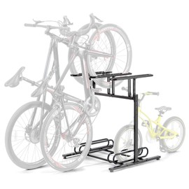 CXWXC 3/5 Bikes Stand Rack - Bike Storage Parking Racks Indoor/Outdoor - Bicycle Stand Garage for Parking Mountain Road Hybrid Bike, Fits Wheels up to 2.4" (3 Adult + 2 Kids Bikes)