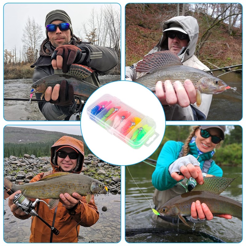 Leeko Rubber fish, worm artificial bait set, rubber bait with