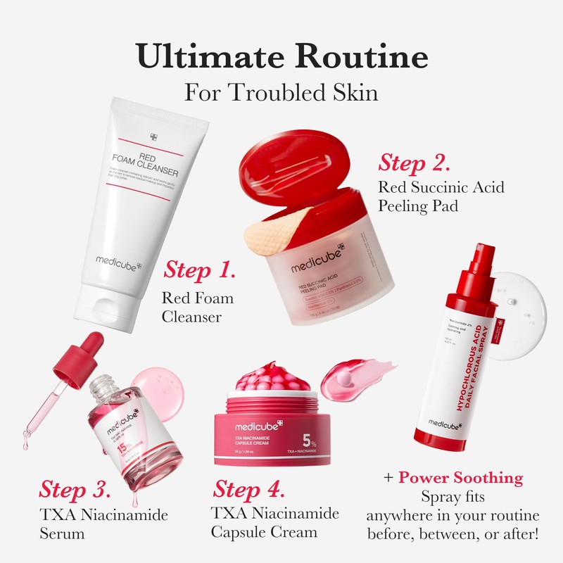 medicube Red Foam Cleanser - Deeply cleanses, remove impurities, control