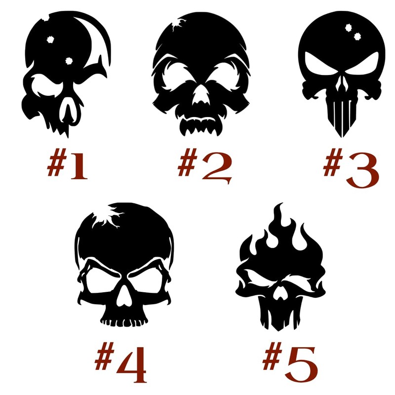 Skull Vinyl Decal Design #1 Self Adhesive Cranium Braincase Brainpan