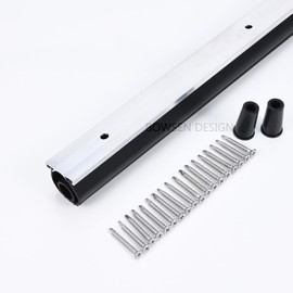 BOWSEN Heavy-Duty U+O Ring Universal Garage Door Bottom Seals Weatherstrip Weather Stripping Rubber with Aluminum Track Retainer Kit, Black (16 FT, 1-1/4" Width)