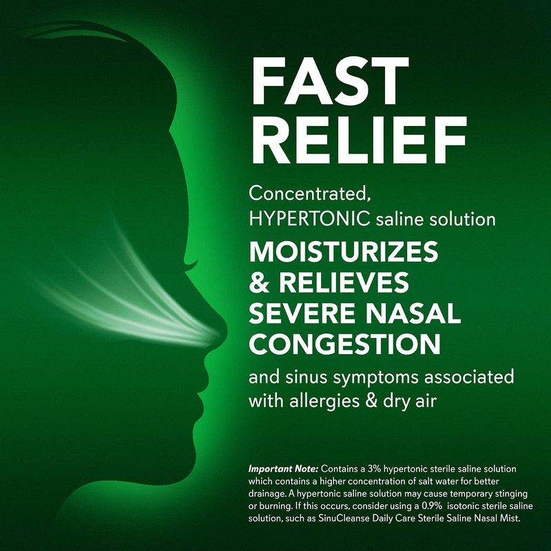 SinuCleanse Allergy & Sinus Sterile Saline Nasal Spray, Ultra Fine