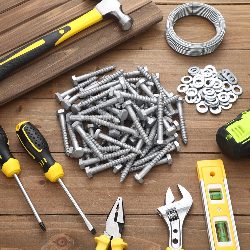 Tandefio 60 Pack 3/8 x 3'' Lag Screw Kit with