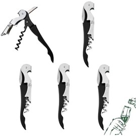 5 Piezas Sacacorchos Vino, Sacacorchos, Adecuado Para Fiestas De Bodas, Fiestas De Cumpleaños, Familias, Bares, Etc. Para Abrir Tapas De Botellas