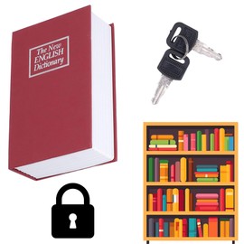 VaultBook - Hidden Book Safe with Lock and Key – Secure Storage Box for Cash, Jewellery, Documents – Discreet Fake Book Design for Home, Office, Travel – Metal Interior, Realistic Cover – 19cm x 12cm
