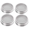 Merrday Pack of 4 Stainless Steel Sprouting Jar Lid Kit