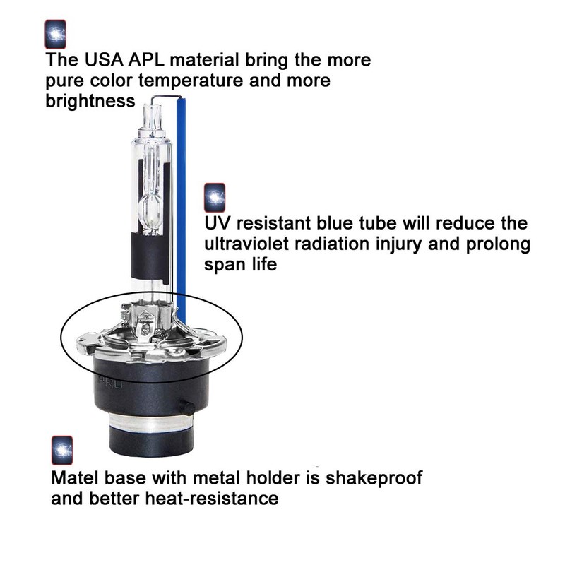Sinoparcel D2R Headlight Bulb -8000K 35W Replacement Xenon HID Bulb