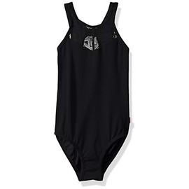 Seafolly Girls' High Neck Tank One Piece Swimsuit, Aqua Sky, 6