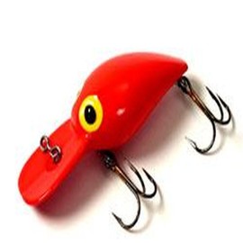 Brad's Killer Fishing Gear Wiggler (Fluorescent Red, 3 3/4-Inch)