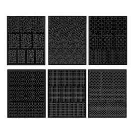 6 Sheets Airbrush Nail Stickers Nail Stencils, Butterfly Flower Moon Star Heart Cross Animal Print Geometric Shapes French Nail Decals Printing Template Stencil Tool DIY Nail Art Decorations (B)