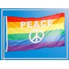 PHENO FLAGS Peace Flag 90 x 150 cm with Brass