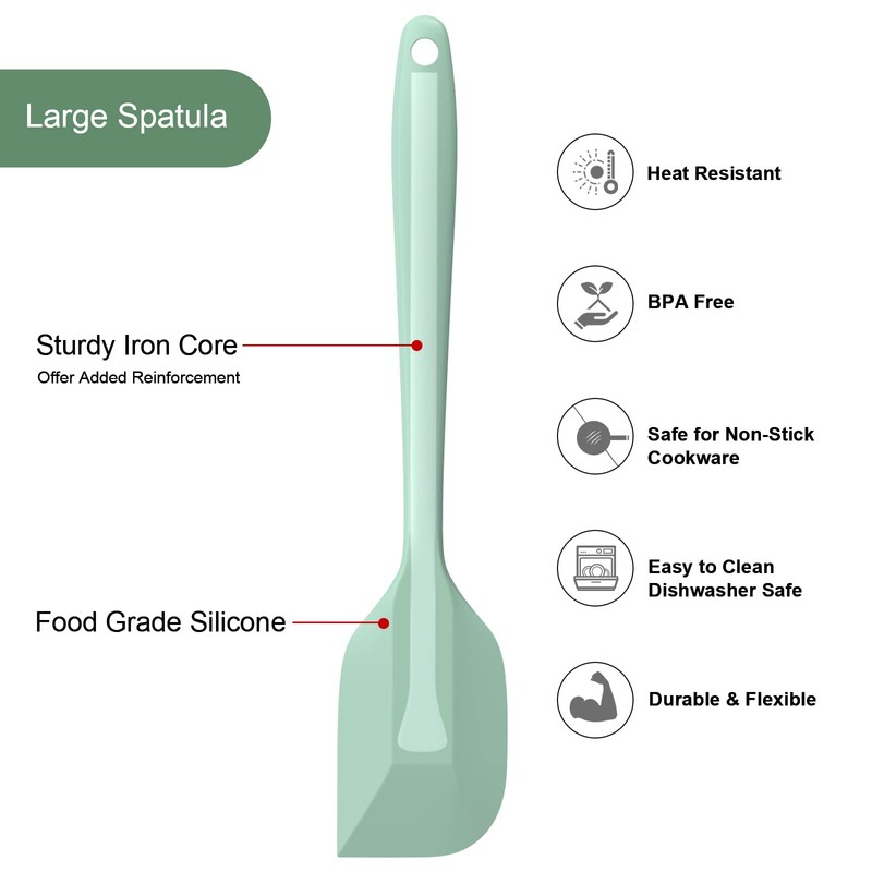 Silicone Spatula Set, Premium Spatulas Silicone Heat Resistant 2 Small