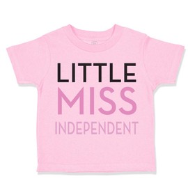 Toddler T-Shirt 4Th of July Little Miss Independent 4Th of July Independence Cotton Miss Independent Boy & Girl Clothes Girly Baby Funny Tee Soft Pink Design Only 2T