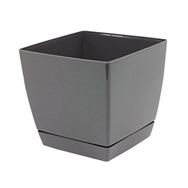 Prosper Plast DUKP180-426U 18 x 18 x 16.5 cm Coubi Flowerpot - Dark Grey