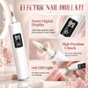 Electric Nail Drill,Cordless Nail Drill with LED Light,USB-C Charging,1PC