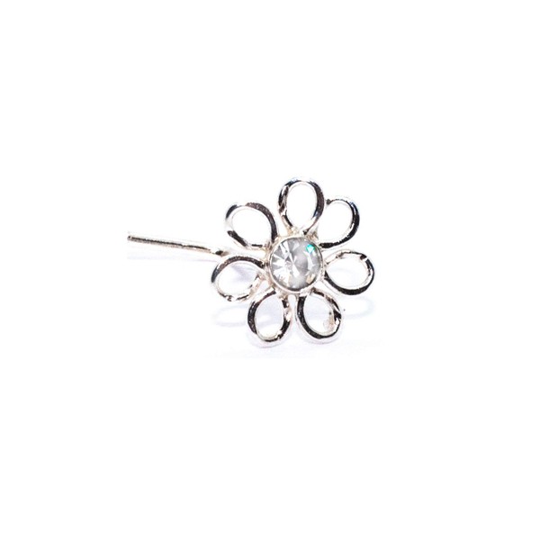 Arranview Jewellery Nose Stud Piercing Flower 925 Sterling Silver Austrian