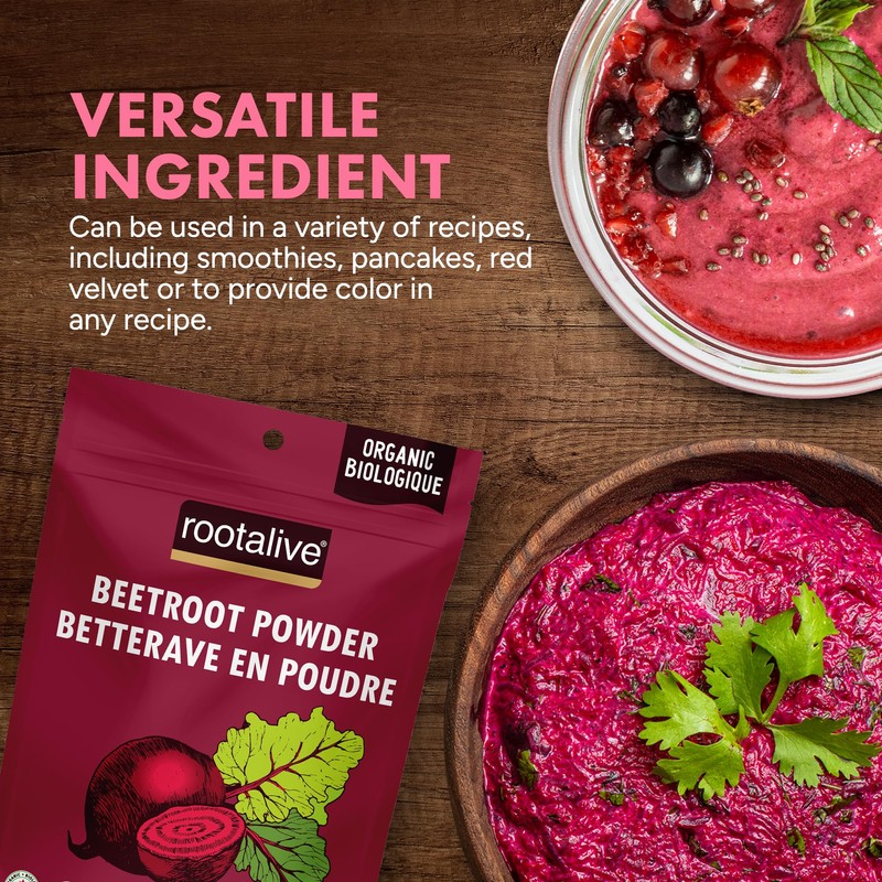 Rootalive - Organic Beetroot Powder, Raw and Vegan Beet Powder