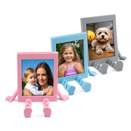 BEYONGME Mini Picture Frames, Cute 3 Pack Small Photo Frames Table Top 2x3 Wallet Size Picture Frame for Instax Mini 12/11/99/40/9/8/7+/SE/EVO Instant Photo Display