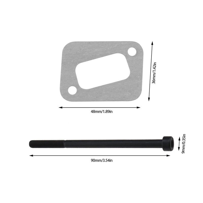 eMagTech 3 Set Muffler Gaskets with Muffler Bolts Compatible with