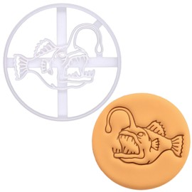 BAKERLOGY Tiefsee-Anglerfisch Ausstecher – Meereskreatur Fondant-Präger für Ozean-Motto-Backen & Aquarium-Geschenk