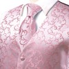 Hi-Tie Jacquard Silk Light Pink Mens Tux Vest and Bow