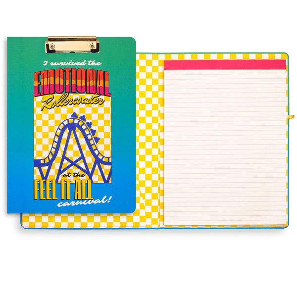 ban.do Clipboard Folio with Lined Notepad, Padfolio Features Metal Clip,