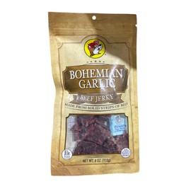 Buc-ee's Smoked Bohemian Garlic Beef Jerky – 100% Lean, Dried & Tender Beef – 10g Protein Per 4 Ounce Bag for Paleo & Carnivore Diet Snacks – Perfect Meat Jerky Gift for Men & Women