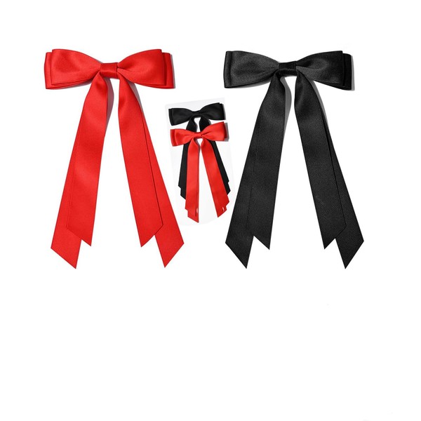 Hair Bow, 2 Pieces Hair Bow, Women's Hair Bow, Black