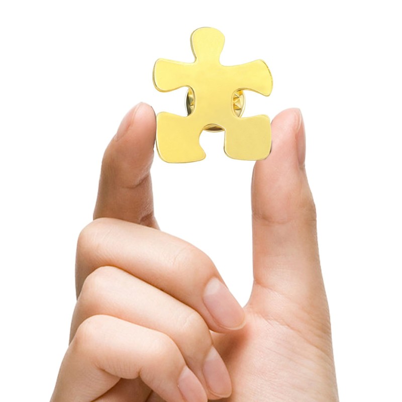20/Pcs Employee Appreciation Gifts Gold Puzzle Piece Pins Bulk Autism